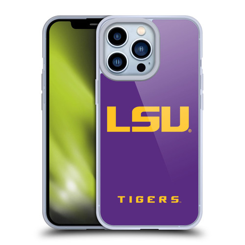 Louisiana State University LSU Louisiana State University Plain Soft Gel Case for Apple iPhone 13 Pro