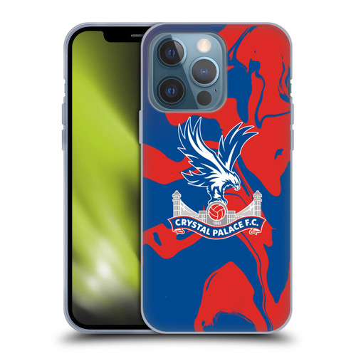 Crystal Palace FC Crest Red And Blue Marble Soft Gel Case for Apple iPhone 13 Pro
