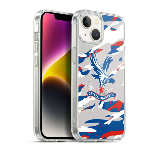 Crystal Palace FC Crest Camouflage Soft Gel Case for Apple iPhone 14