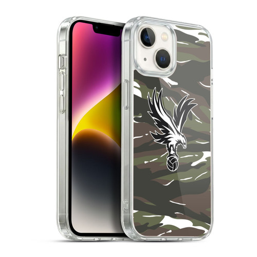 Crystal Palace FC Crest Woodland Camouflage Soft Gel Case for Apple iPhone 14