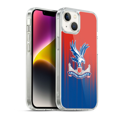 Crystal Palace FC Crest Halftone Soft Gel Case for Apple iPhone 14 Plus & MagSafe