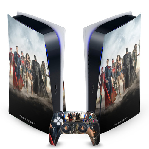 Zack Snyder's Justice League Snyder Cut Character Art Group Colored Vinyl Sticker Skin Decal Cover for Sony PS5 Disc Edition Bundle