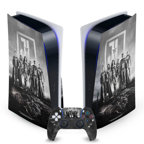 Zack Snyder's Justice League Snyder Cut Character Art Group Logo Vinyl Sticker Skin Decal Cover for Sony PS5 Disc Edition Bundle