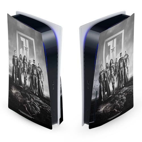 Zack Snyder's Justice League Snyder Cut Character Art Group Logo Vinyl Sticker Skin Decal Cover for Sony PS5 Disc Edition Console