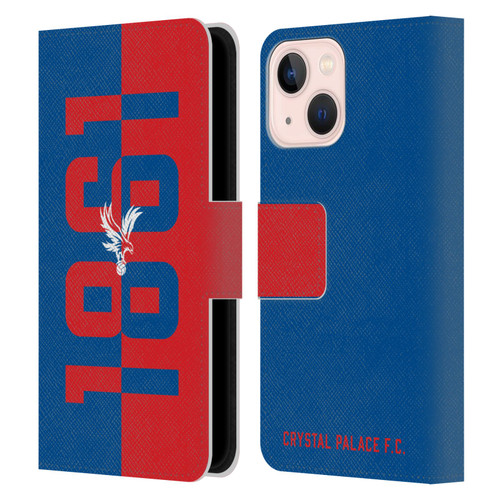 Crystal Palace FC Crest 1861 Leather Book Wallet Case Cover For Apple iPhone 13 Mini