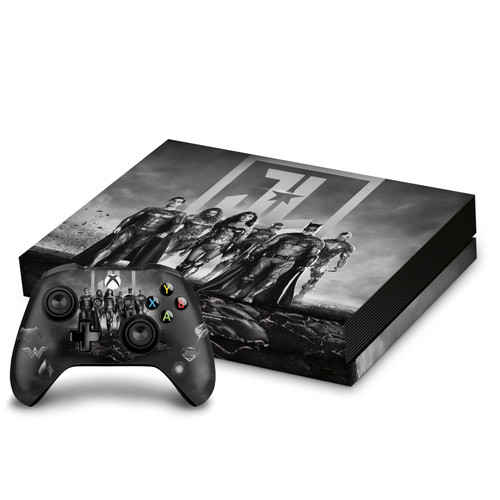 Zack Snyder's Justice League Snyder Cut Character Art Group Logo Vinyl Sticker Skin Decal Cover for Microsoft Xbox One X Bundle