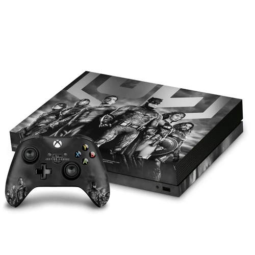 Zack Snyder's Justice League Snyder Cut Character Art Group Vinyl Sticker Skin Decal Cover for Microsoft Xbox One X Bundle