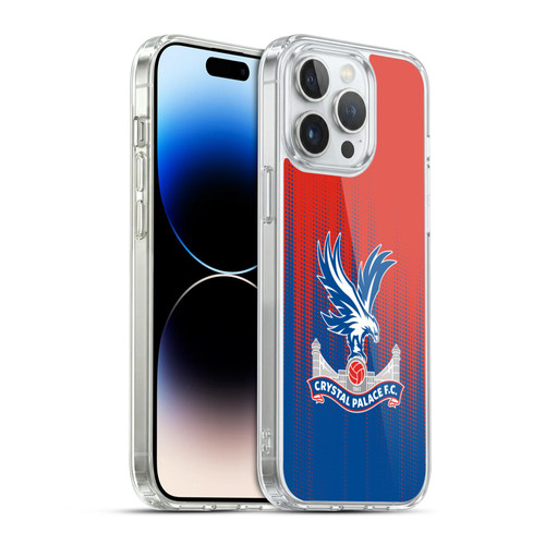 Crystal Palace FC Crest Halftone Soft Gel Case for Apple iPhone 14 Pro Max & MagSafe