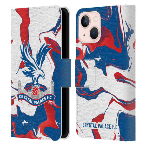 Crystal Palace FC Crest Marble Leather Book Wallet Case Cover For Apple iPhone 13 Mini