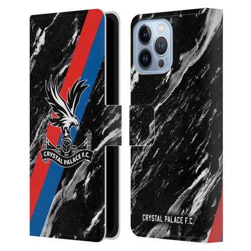 Crystal Palace FC Crest Black Marble Leather Book Wallet Case Cover For Apple iPhone 13 Pro Max