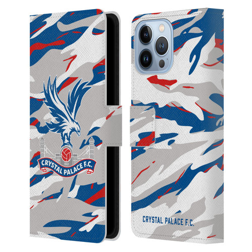 Crystal Palace FC Crest Camouflage Leather Book Wallet Case Cover For Apple iPhone 13 Pro Max