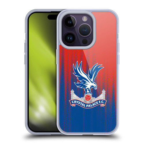 Crystal Palace FC Crest Halftone Soft Gel Case for Apple iPhone 14 Pro & MagSafe