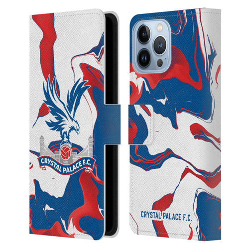 Crystal Palace FC Crest Marble Leather Book Wallet Case Cover For Apple iPhone 13 Pro Max