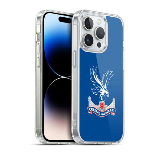 Crystal Palace FC Crest Plain Soft Gel Case for Apple iPhone 14 Pro & MagSafe