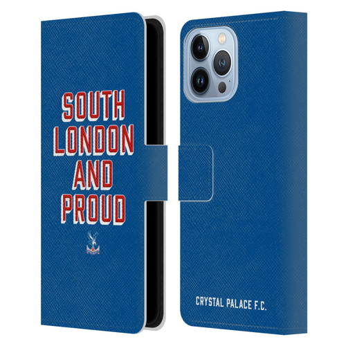 Crystal Palace FC Crest South London And Proud Leather Book Wallet Case Cover For Apple iPhone 13 Pro Max