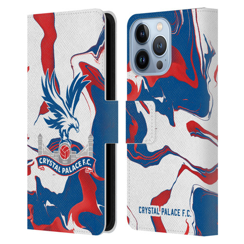 Crystal Palace FC Crest Marble Leather Book Wallet Case Cover For Apple iPhone 13 Pro