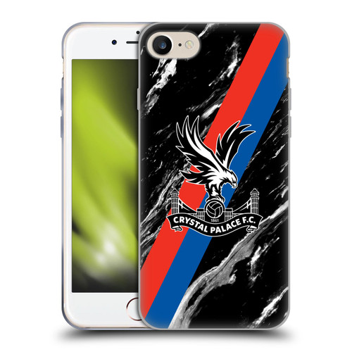 Crystal Palace FC Crest Black Marble Soft Gel Case for Apple iPhone 7 / 8 / SE 2020 & 2022