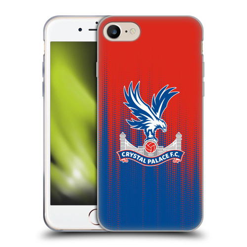 Crystal Palace FC Crest Halftone Soft Gel Case for Apple iPhone 7 / 8 / SE 2020 & 2022 & MagSafe