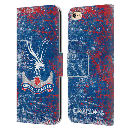 Crystal Palace FC Crest Distressed Leather Book Wallet Case Cover For Apple iPhone 6 / iPhone 6s