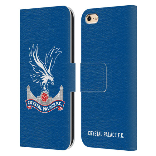 Crystal Palace FC Crest Plain Leather Book Wallet Case Cover For Apple iPhone 6 / iPhone 6s