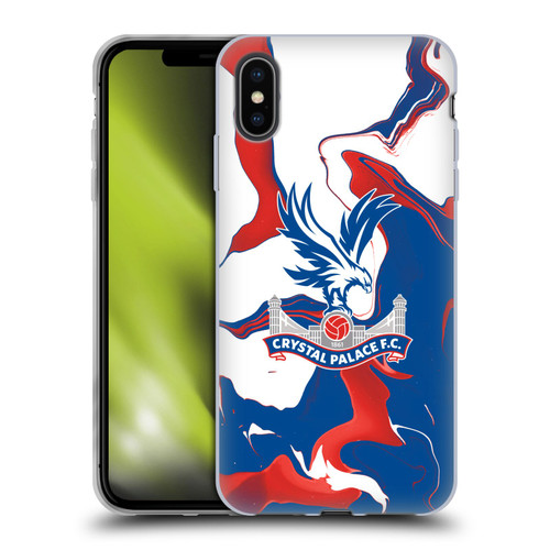 Crystal Palace FC Crest Marble Soft Gel Case for Apple iPhone XS Max