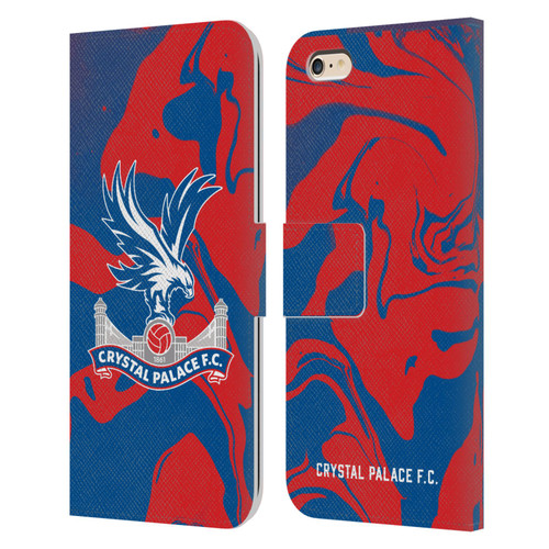 Crystal Palace FC Crest Red And Blue Marble Leather Book Wallet Case Cover For Apple iPhone 6 Plus / iPhone 6s Plus