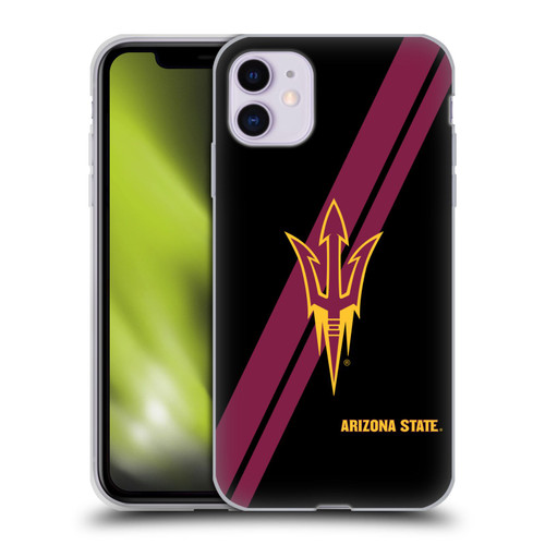 Arizona State University ASU Arizona State University Stripes Soft Gel Case for Apple iPhone 11