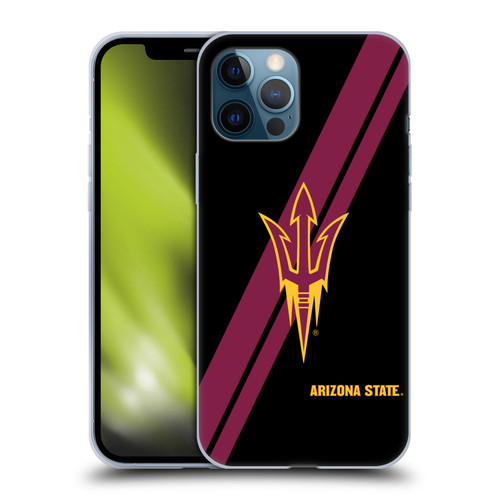 Arizona State University ASU Arizona State University Stripes Soft Gel Case for Apple iPhone 12 Pro Max