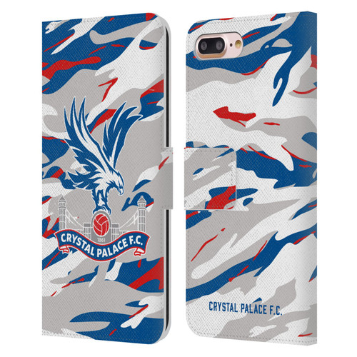 Crystal Palace FC Crest Camouflage Leather Book Wallet Case Cover For Apple iPhone 7 Plus / iPhone 8 Plus