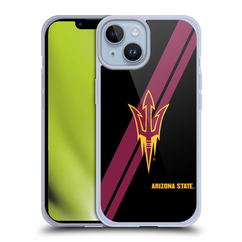 Arizona State University ASU Arizona State University Stripes Soft Gel Case for Apple iPhone 14