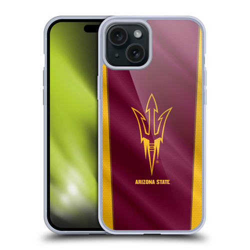 Arizona State University ASU Arizona State University Banner Soft Gel Case for Apple iPhone 15 Plus
