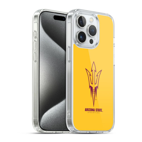 Arizona State University ASU Arizona State University Plain Soft Gel Case for Apple iPhone 15 Pro