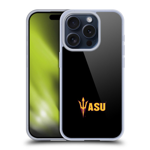 Arizona State University ASU Arizona State University Sun Devils Soft Gel Case for Apple iPhone 15 Pro