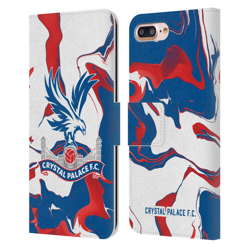 Crystal Palace FC Crest Marble Leather Book Wallet Case Cover For Apple iPhone 7 Plus / iPhone 8 Plus