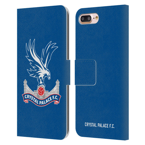 Crystal Palace FC Crest Plain Leather Book Wallet Case Cover For Apple iPhone 7 Plus / iPhone 8 Plus