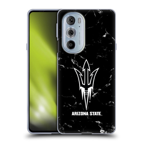 Arizona State University ASU Arizona State University Black And White Marble Soft Gel Case for Motorola Edge X30