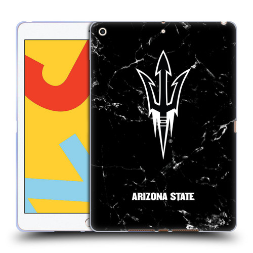 Arizona State University ASU Arizona State University Black And White Marble Soft Gel Case for Apple iPad 10.2 2019/2020/2021