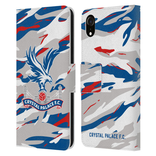 Crystal Palace FC Crest Camouflage Leather Book Wallet Case Cover For Apple iPhone XR