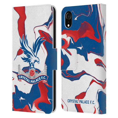 Crystal Palace FC Crest Marble Leather Book Wallet Case Cover For Apple iPhone XR