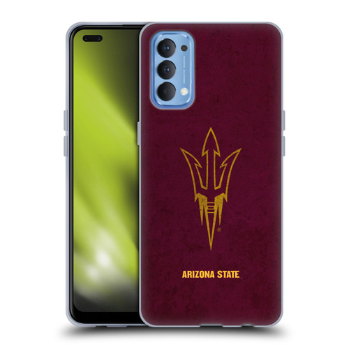 Arizona State University ASU Arizona State University Distressed Look Soft Gel Case for OPPO Reno 4 5G