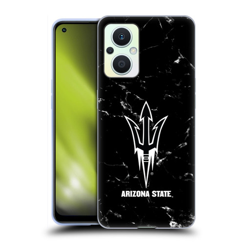 Arizona State University ASU Arizona State University Black And White Marble Soft Gel Case for OPPO Reno8 Lite