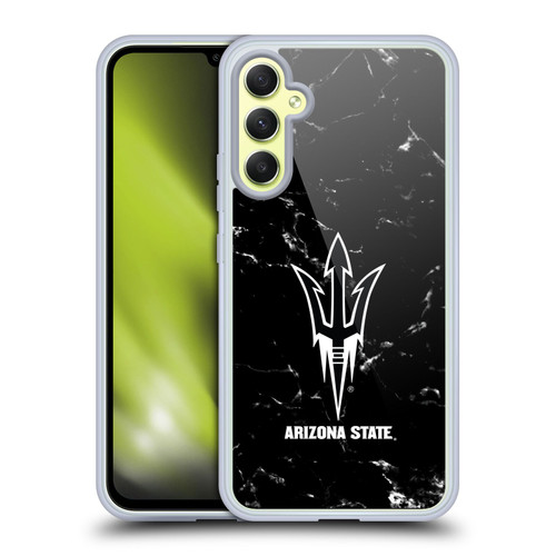 Arizona State University ASU Arizona State University Black And White Marble Soft Gel Case for Samsung Galaxy A34 5G