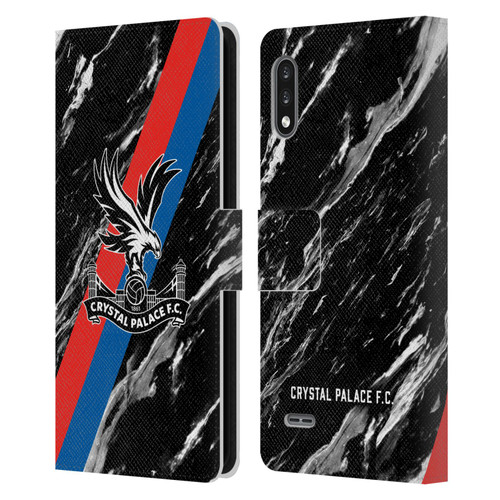 Crystal Palace FC Crest Black Marble Leather Book Wallet Case Cover For LG K22