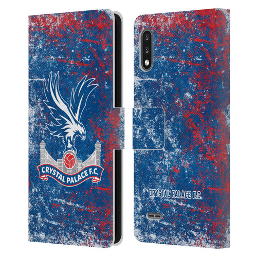 Crystal Palace FC Crest Distressed Leather Book Wallet Case Cover For LG K22