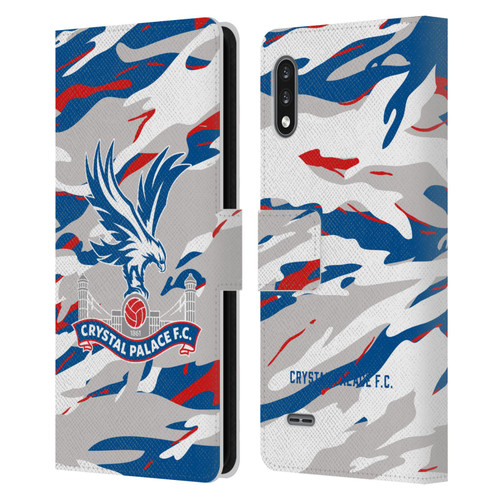 Crystal Palace FC Crest Camouflage Leather Book Wallet Case Cover For LG K22