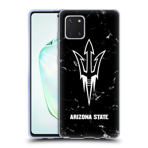 Arizona State University ASU Arizona State University Black And White Marble Soft Gel Case for Samsung Galaxy Note10 Lite