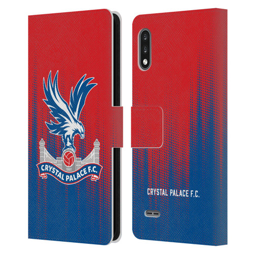 Crystal Palace FC Crest Halftone Leather Book Wallet Case Cover For LG K22