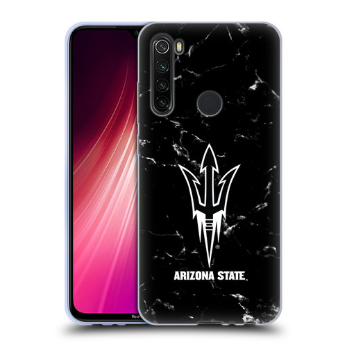 Arizona State University ASU Arizona State University Black And White Marble Soft Gel Case for Xiaomi Redmi Note 8T