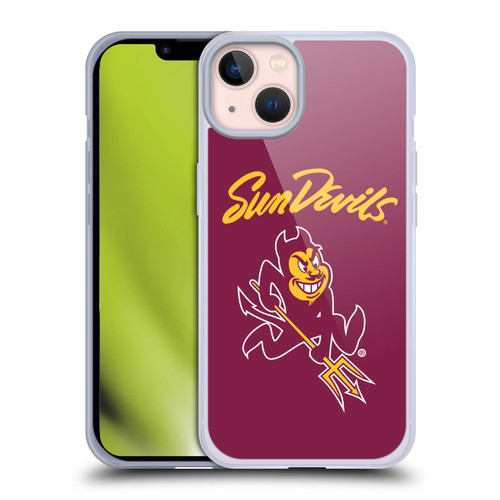 Arizona State University ASU Arizona State Art Sun Devils Soft Gel Case for Apple iPhone 13