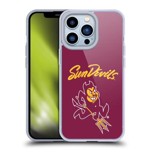 Arizona State University ASU Arizona State Art Sun Devils Soft Gel Case for Apple iPhone 13 Pro